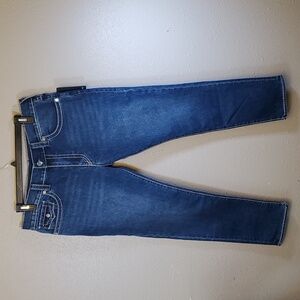 True Religion Men's Rocco Big T Flap Relaxed Skinny Fit Denim Jeans Size 36X32